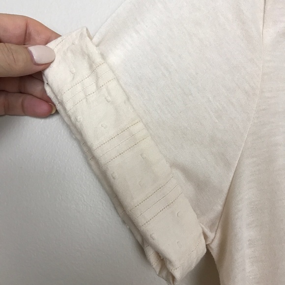 Anthro | One September Cream Top Dotted Swiss S - Picture 5 of 8